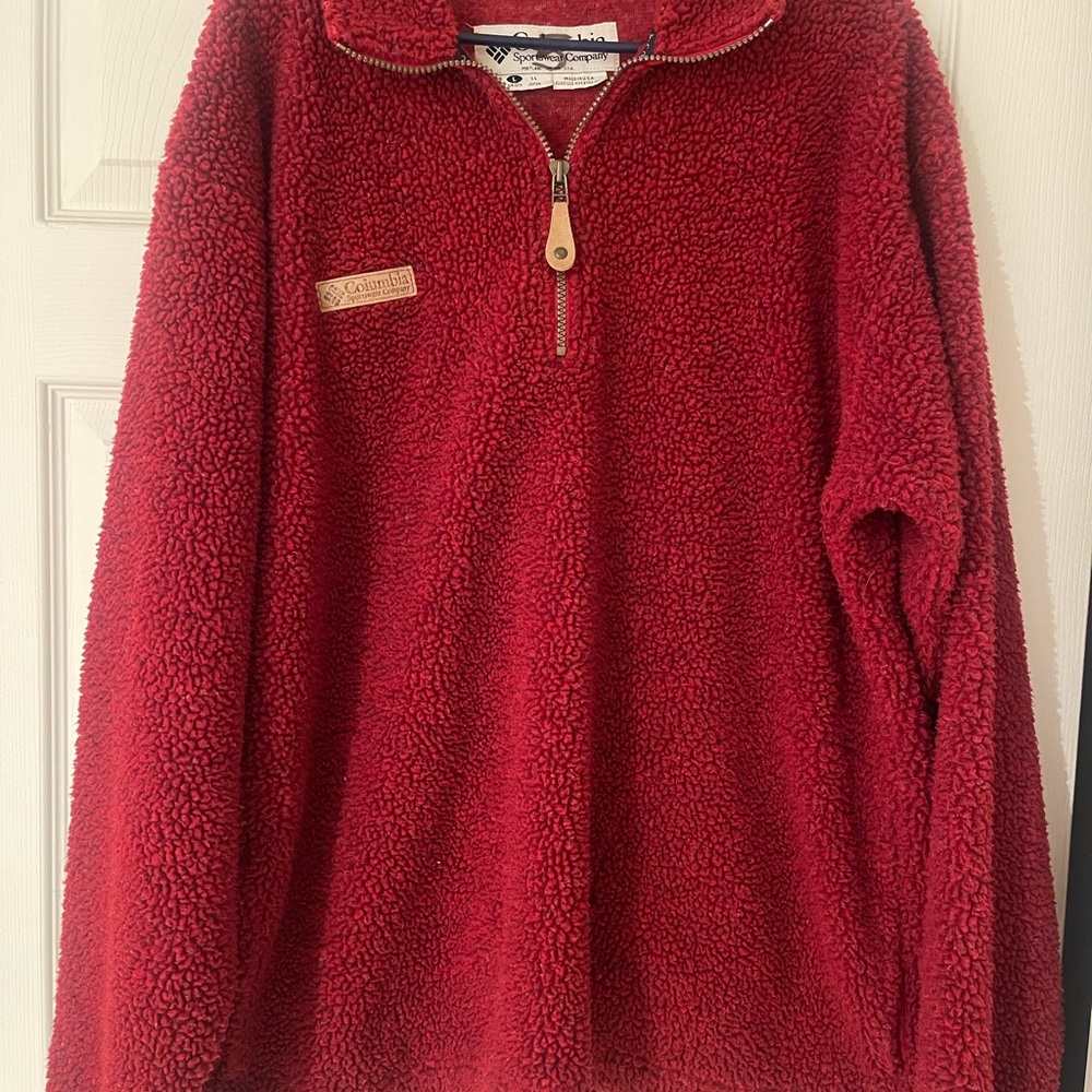 Columbia Red Fleece Pullover